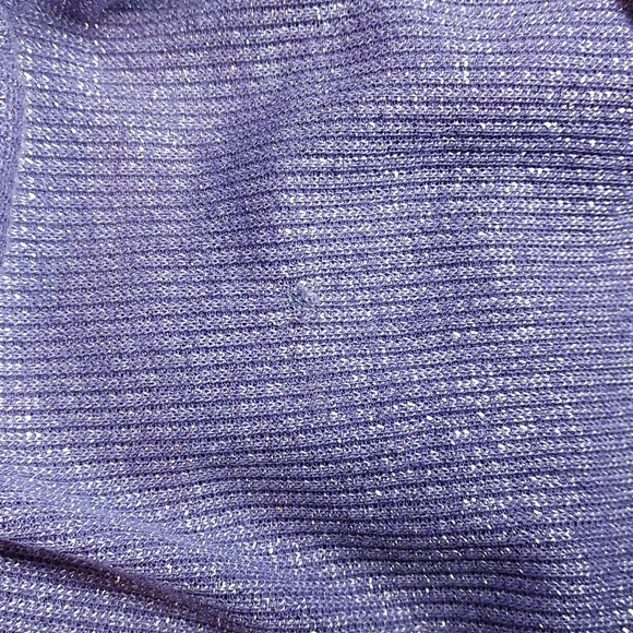 Dolls Kill Sugar Thrillz NWT Lilac Shimmer Rosette Fairy Puff Sleeve Crop Top M - Picture 10 of 10